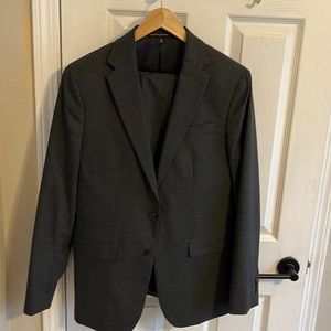 Banana Republic Grey Check Slim Fit Suit